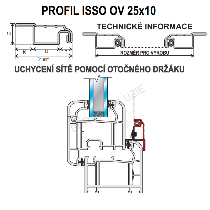 Otočný držák kovový 0 mm