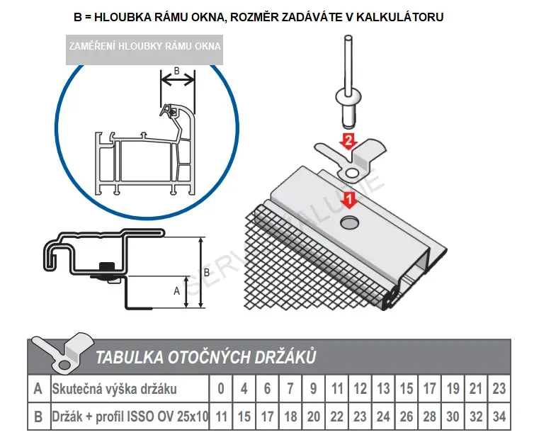 Otočný držák kovový 6 mm