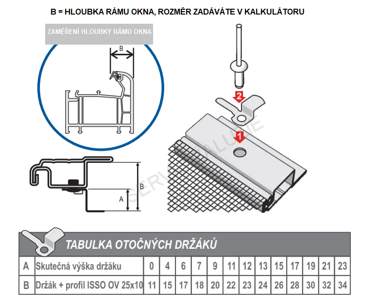 Otočný držák kovový 12 mm