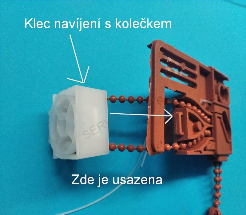 Vedení řetízku barva bílá.