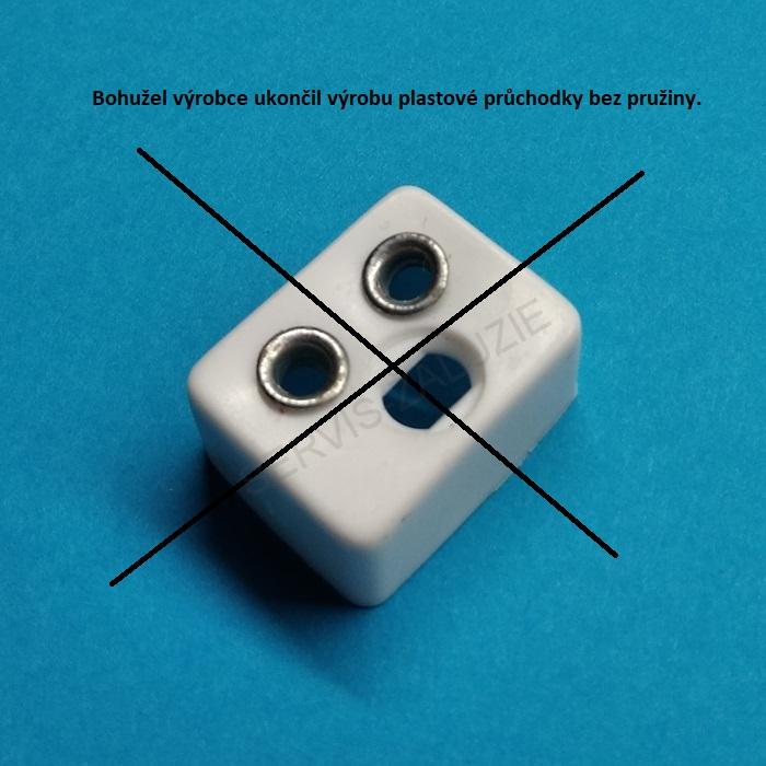 Průchodka pro provázek kovová.